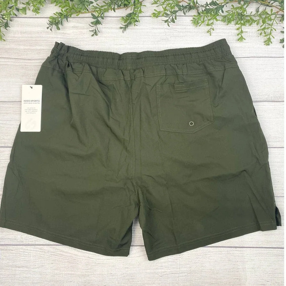 NEW HODO SPORTS Mens Hunter Green Drawstring Swim Trunks Board Shorts XXL - Picture 6 of 8